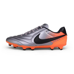 Nike Tiempo Ligera Pro Gray and Orange Firm Ground FG Football Boot