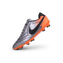 Nike Tiempo Ligera Pro Gray and Orange Firm Ground FG Football Boot
