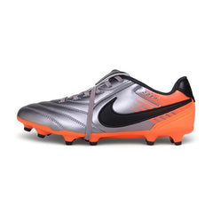 Nike Tiempo Ligera Pro Tongue Gray and Orange Firm Ground FG Football Boot