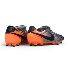 Nike Tiempo Ligera Pro Tongue Gray and Orange Firm Ground FG Football Boot