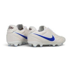 Nike Tiempo Ligera Pro White and Blue Firm Ground FG Football Boot