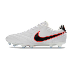 Nike Tiempo Ligera Pro White, Black and Red Firm Ground FG Football Boot