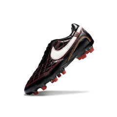 Nike Tiempo R10 Legend Elite Black Red and White Firm Ground FG Football Boot