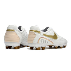 Nike Tiempo R10 Legend Elite White and Gold Firm Ground FG Football Boot