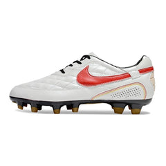 Nike Tiempo R10 Legend Elite White and Red Firm Ground FG Football Boot