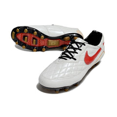 Nike Tiempo R10 Legend Elite White and Red Firm Ground FG Football Boot