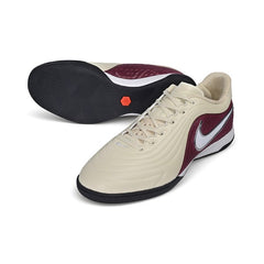 Nike Tiempo Reactgato Beige and Red Indoor IC Football Boot
