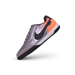 Nike Tiempo Streetgato Gray and Orange Indoor IC Football Boot