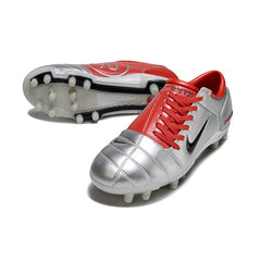 Nike Total 90 III Gray and Red Firm Ground FG Football Boot