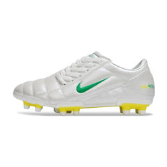 Nike Total 90 III White Yellow and Green Firm Ground FG Football Boot