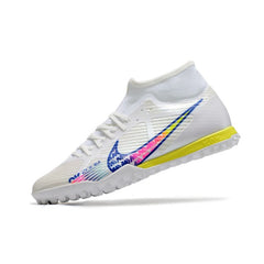 Nike Zoom Mercurial Superfly 9 Academy White and Multicolor Turf TF Football Boot