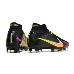 Nike Zoom Mercurial Superfly 9 Elite Black Green and Pink Firm Ground FG Football Boot