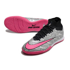 Nike Zoom Mercurial Superfly 9 Elite Gray and Pink Indoor IC Football Boot