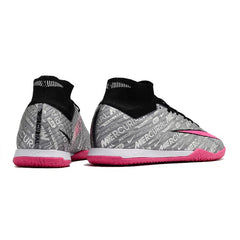 Nike Zoom Mercurial Superfly 9 Elite Gray and Pink Indoor IC Football Boot