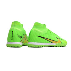Nike Zoom Mercurial Superfly 9 Elite Green and Yellow Turf TF Football Boot