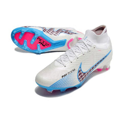 Nike Zoom Mercurial Superfly 9 Elite White Blue and Pink Firm Ground FG Football Boot