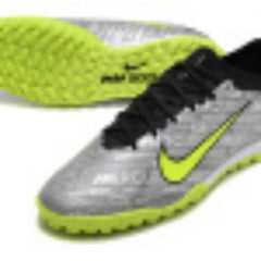 Nike Zoom Mercurial Vapor 15 Elite Gray and Green Turf TF Football Boot