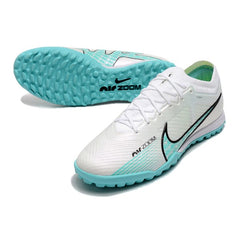 Nike Zoom Mercurial Vapor 15 Elite White and Blue Indoor IC Football Boot