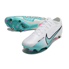 Nike Zoom Mercurial Vapor 15 Elite White Light Blue and Pink Mixed Studs SG Football Boot