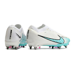 Nike Zoom Mercurial Vapor 15 Elite White Light Blue and Pink Mixed Studs SG Football Boot