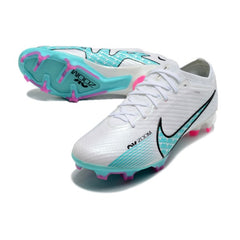 Nike Zoom Mercurial Vapor 15 Elite White Light Blue and Pink Firm Ground FG Football Boot