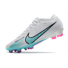 Nike Zoom Mercurial Vapor 15 Elite White Light Blue and Pink Firm Ground FG Football Boot