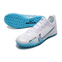 Nike Zoom Mercurial Vapor 15 Pro Zoom White and Blue Turf TF Football Boot