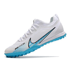 Nike Zoom Mercurial Vapor 15 Pro Zoom White and Blue Turf TF Football Boot