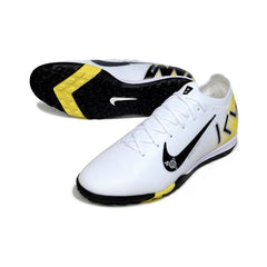 Nike Zoom Mercurial Vapor 16 Elite Mbappe Pack White and Yellow Turf TF Football Boot