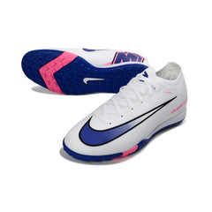 Nike Zoom Mercurial Vapor 16 Elite White and Blue Turf TF Football Boot