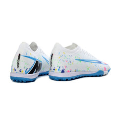Nike Zoom Mercurial Vapor 16 Elite White and Light Blue Turf TF Football Boot