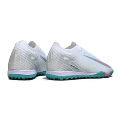 Nike Zoom Mercurial Vapor 16 Elite White Blue and Pink Turf TF Football Boot