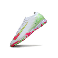 Nike Zoom Mercurial Vapor 16 Elite White Green and Pink Turf TF Football Boot