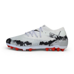 Puma Future 8 Elite White, Gray and Red Multi Ground MG Football Boot