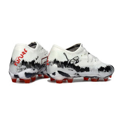 Puma Future 8 Low Cut White and Black Firm Ground FG Football Boot