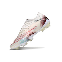 Puma Future 8 Low Cut White and Red Firm Ground FG Football Boot