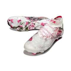 Puma Future 8 White and Pink Firm Ground FG Football Boot