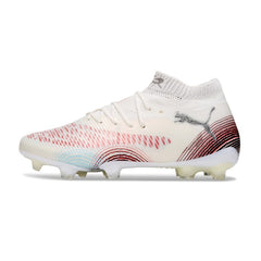 Puma Future 8 White and Red Firm Ground FG Football Boot