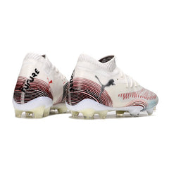 Puma Future 8 White and Red Firm Ground FG Football Boot