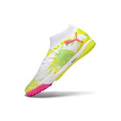 Puma Future 8 White, Pink and Yellow Turf TF Football Boot