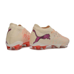 Puma Future 9 Low Cut Beige and Pink Firm Ground FG Football Boot