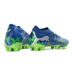 Puma Future 9 Low Cut Blue and Fluorescent Green Firm Ground FG Football Boot