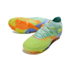 Puma Future 9 Low Cut Fluorescent Green and Light Blue Firm Ground FG Football Boot