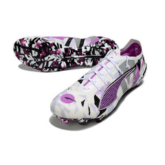 Puma Ultra 5 Carbon White Purple and Black Firm Ground FG Football Boot